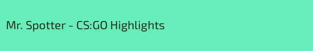 Mr. Spotter - CS:GO Highlights